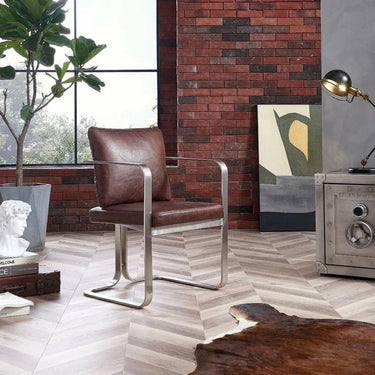 Beaubourg Leather Armchair - Vintage Brown at Online8 Furniture Auckland NZ
