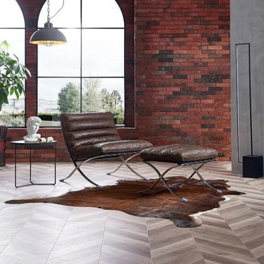 Beaubourg Leather Chair with Ottoman at Online8 Furniture Auckland NZ