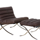 Beaubourg Leather Chair with Ottoman at Online8 Furniture Auckland NZ