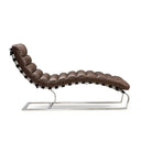Beaubourg Top Grain Leather Chaise - Vintage Brown at Online8 Furniture Auckland NZ