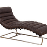 Beaubourg Top Grain Leather Chaise - Vintage Brown at Online8 Furniture Auckland NZ