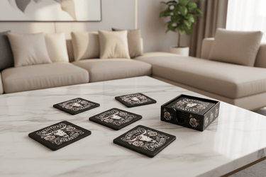 Beautiful Disaster Coasters Set/6 at Online8 Furniture Auckland NZ
