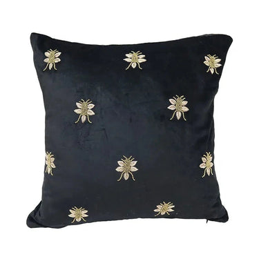 Bee Embroidered Cushion 45x45cm at Online8 Furniture Auckland NZ