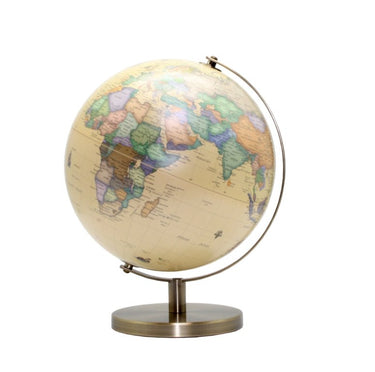 Beige World Globe - 28cm at Online8 Furniture Auckland NZ