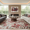 Bella Donna Rug - Ivory / Raspberry - 236x297mm at Online8 Furniture Auckland NZ