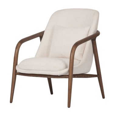 Bella Occasional Chair - Cream/Walnut at Online8 Furniture Auckland NZ