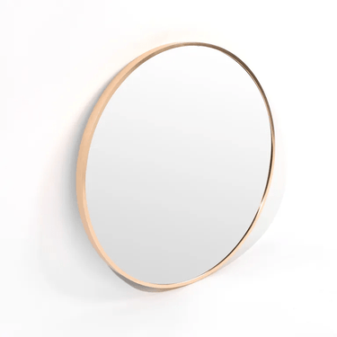 Bella Round Wall Mirror 60 cm - Brass at Online8 Furniture Auckland NZ