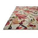 Belladonna Rug BLM-01 Ivory/Raspberry floral pattern with a plush 1.3cm wool pile