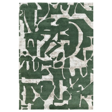 Bente Abstraction Green Rug at Online8 Furniture Auckland NZ
