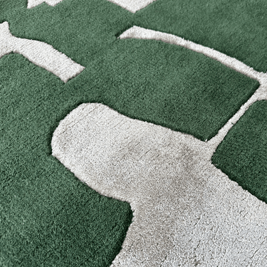 Bente Abstraction Green Rug at Online8 Furniture Auckland NZ