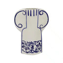 Bernice Vase 28cm - White/Blue at Online8 Furniture Auckland NZ