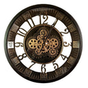 Black Bezel with Gold Gears Wall Clock at Online8 Furniture Auckland NZ