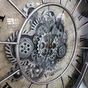 Black Bezel with Rivets Gears Wall Clock - Large at Online8 Furniture Auckland NZ