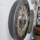 Black Bezel with Rivets Gears Wall Clock - Large at Online8 Furniture Auckland NZ