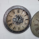 Black Bezel with Rivets Gears Wall Clock - Large at Online8 Furniture Auckland NZ