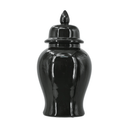 Black Ceramic Ginger Jar - Small at Online8 Furniture Auckland NZ