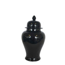 Black Porcelain Ginger Jar - 35cm at Online8 Furniture Auckland NZ