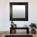 Black Oak & Gold Square Mirror at Online8 Furniture Auckland NZ
