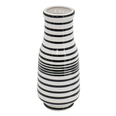 Black & White Striped Vase at Online8 Furniture Auckland NZ