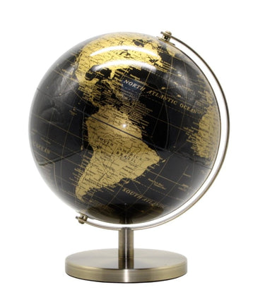 Black World Globe - 28cm at Online8 Furniture Auckland NZ