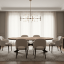 Foundry Parquet Oval Dining Table 2400 at Online8 Furniture Auckland NZ