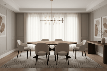 Foundry Parquet Oval Dining Table 2400 at Online8 Furniture Auckland NZ