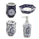 Blue Bathroom Accessory Set at Online8 Furniture Auckland NZ