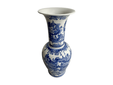 Blue & White Flute Shape Porcelain Urn at Online8 Furniture Auckland NZ