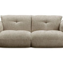 Boca 3-Seater Sofa in natural linen flat-woven chenille on a solid wood frame