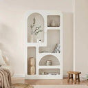 Bodhi Display Unit | Bookshelf - Textured White at Online8 Furniture Auckland NZ