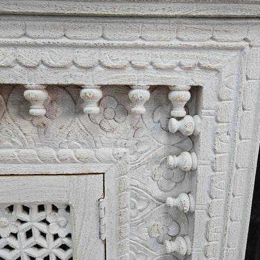 Boho Hand Carved 2 Door Teak Sideboard at Online8 Furniture Auckland NZ