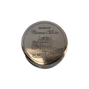 Round Bordeaux coasters in a sleek nickel finish, each 10cm across and 1.2cm high