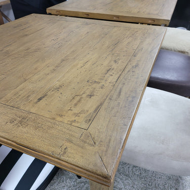 Bosquet Double Extension Dining Table - Rustic Light at Online8 Furniture Auckland NZ