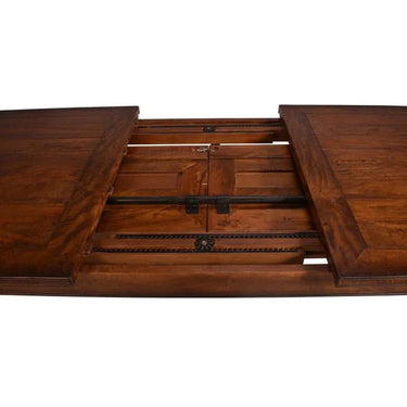 Bosquet double extension dining table -Rustic Medium at Online8 Furniture Auckland NZ