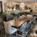 Bosquet Pedestal Double Extension Dining Table at Online8 Furniture Auckland NZ