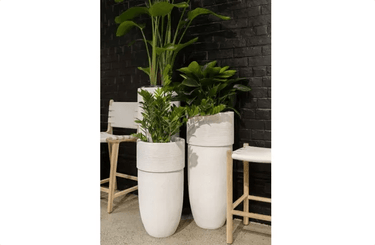 Boston Planter Medium - Textured White at Online8 Furniture Auckland NZ