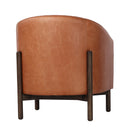 Bowie Rounded Leather Tub Armchair at Online8 Furniture Auckland NZ