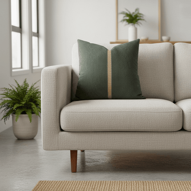 Braid Cushion Cover - Green/Gold at Online8 Furniture Auckland NZ