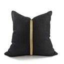 Braid Linen Cushion Cover - Black / Gold at Online8 Furniture Auckland NZ