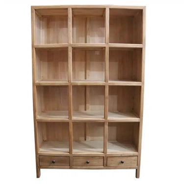 Brasilia Reclaimed Elm Bookcase | Display Cabinet at Online8 Furniture Auckland NZ