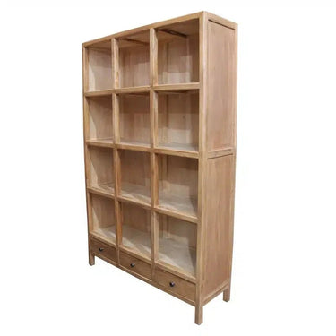 Brasilia Reclaimed Elm Bookcase | Display Cabinet at Online8 Furniture Auckland NZ