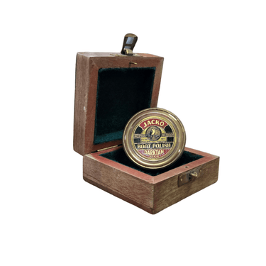 Brass Boot Polish Compass in Wooden Box at Online8 Furniture Auckland NZ