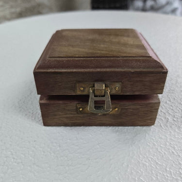 Brass Boot Polish Compass in Wooden Box at Online8 Furniture Auckland NZ