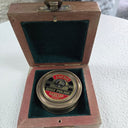Brass Boot Polish Compass in Wooden Box at Online8 Furniture Auckland NZ