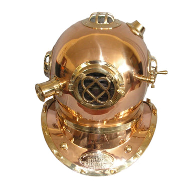 Brass & Copper Divers Helmet - Life Size at Online8 Furniture Auckland NZ