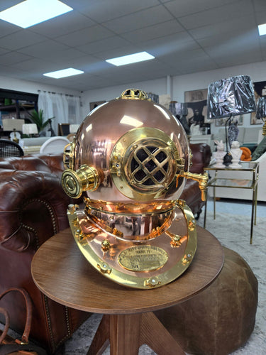 Brass & Copper Divers Helmet - Life Size at Online8 Furniture Auckland NZ