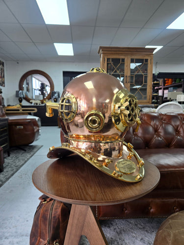 Brass & Copper Divers Helmet - Life Size at Online8 Furniture Auckland NZ