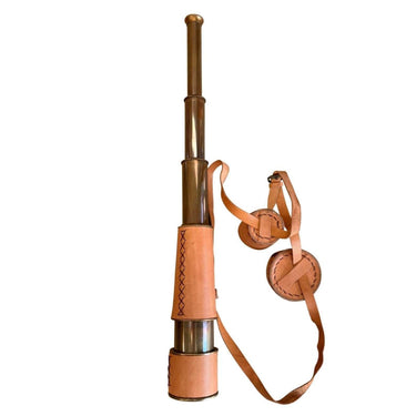 Brass & Leather Telescope at Online8 Furniture Auckland NZ