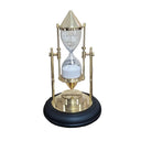 Brass Sand Timer on Wooden Stand at Online8 Furniture Auckland NZ