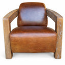 Bristol Aged Leather Armchair - Cognac at Online8 Furniture Auckland NZ
